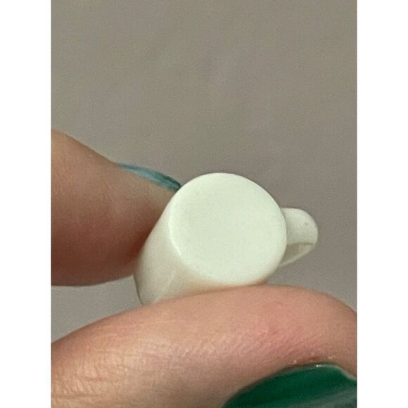 Vintage Miniature White Ceramic Coffee Mug With name Frank Spell Out Dollhouse - Picture 8 of 9